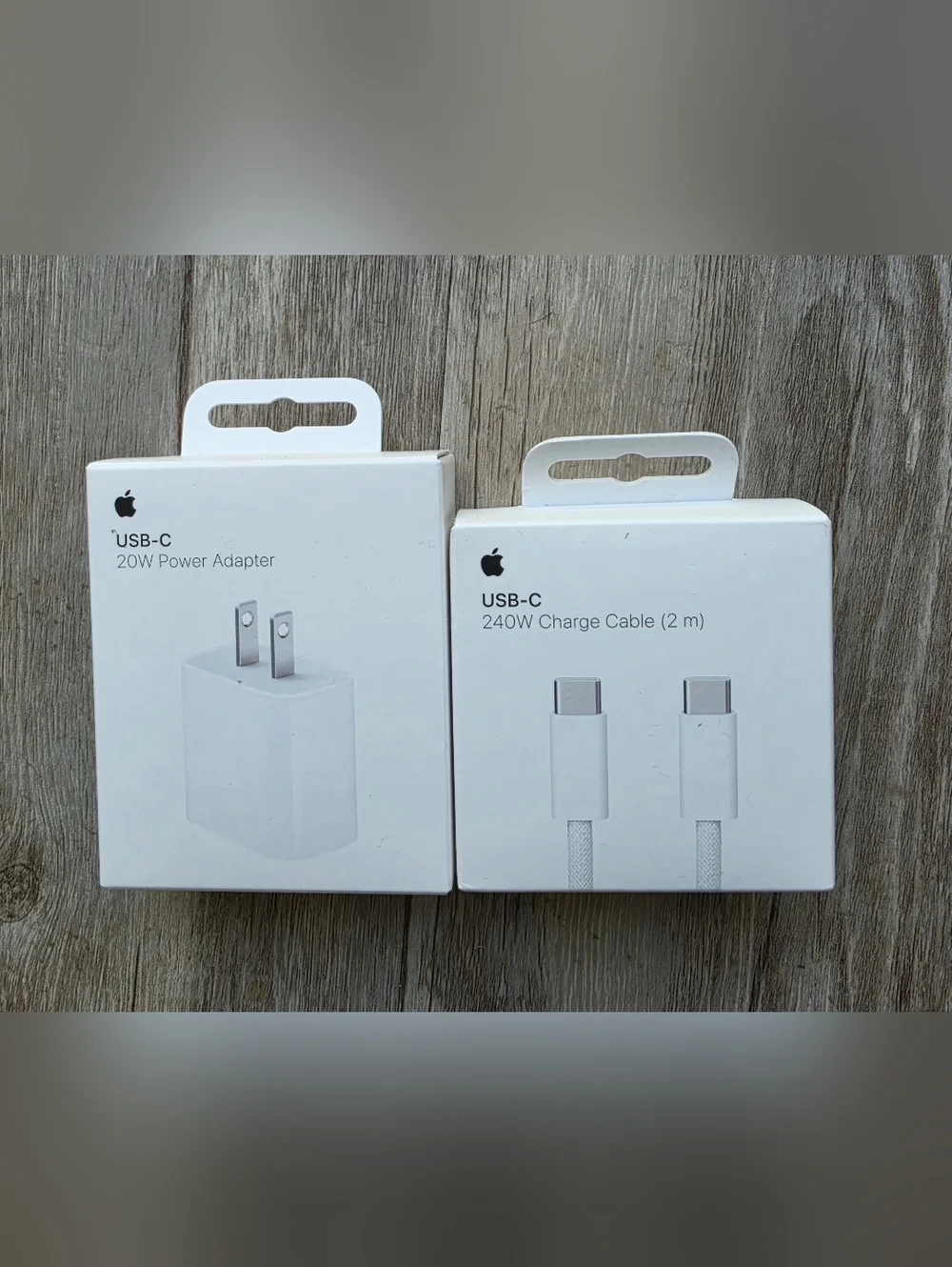 Apple USB-C Charge Cable 240 W 2M Length A2794 & Apple 20W USB-C Power Adapter